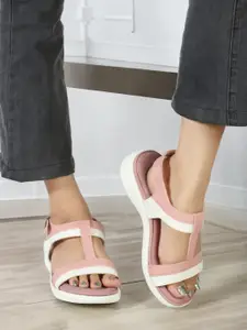 Carlton London sports Women Textured Open Toe Flats