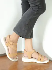 Carlton London sports Textured Open Toe Flats