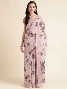 Mitera Purple Pure Georgette Designer Saree