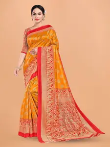 Mitera Yellow Art Silk Designer Saree