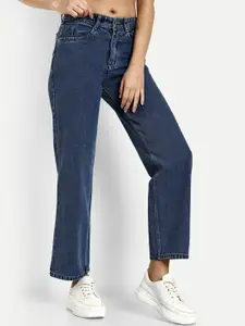 Next One Women Smart Wide Leg High-Rise Cotton Denim Jeans