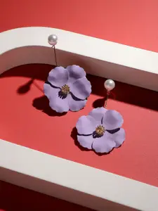 SOHI Lavender Pearls Earrings
