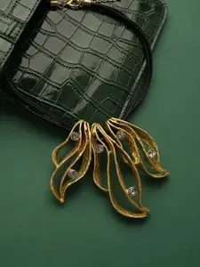 SOHI Gold-Plated Statement Necklace