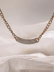 SOHI Gold Plated Necklace