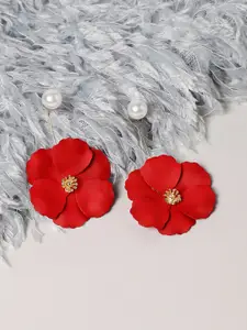 SOHI Red Pearls Earrings