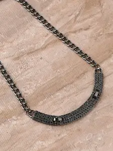 SOHI Silver Plated Necklace