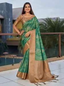 Mitera Floral Woven Design Pure Silk Saree