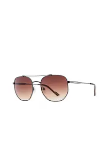 Royal Enfield Men Hexagon Sunglasses With UV Protected Lens RE-20010-C04