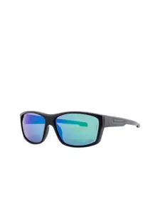 Royal Enfield Men Rectangle Sunglasses with Polarised and UV Protected Lens RE-20019-C05