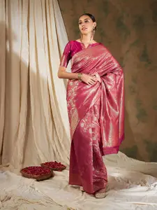 Sangria Woven-Designed Saree With Blouse Piece
