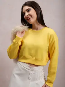 Tokyo Talkies Women Yellow Sweatshirt