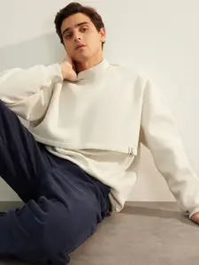 Trendyol High Neck Drop Shoulder Sleeves Sweatshirt