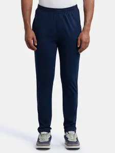 Jockey Combed Cotton Rich Slim Fit Trackpants with Side and Zipper Media Pockets -AM49