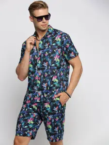 SHOWOFF Printed Oversized Shirt With Shorts Co-Ords