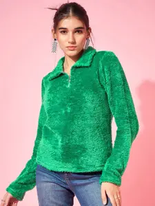 Athena Women Green Sweatshirt