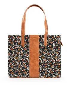 KAAYTEE Women Multicoloured Printed Jute Laptop Bag