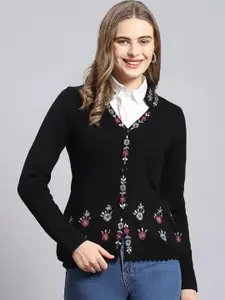 Monte Carlo Floral Embroidered Cardigan Sweater