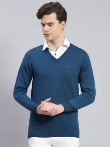 Monte Carlo V-Neck Long Sleeve Woollen Pullover Sweater