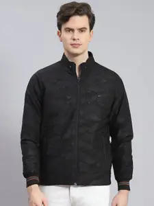 Monte Carlo Camouflage Printed Mock Collar Lightweight Quilted Jacket