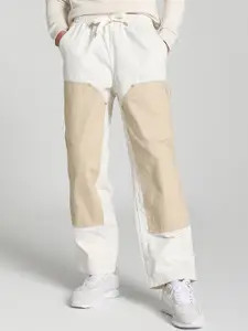 Puma x RHUIGI Men Colourblocked Relaxed-Fit Cotton Track Pants