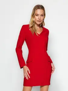 Trendyol V-Neck Sheath Mini Dress