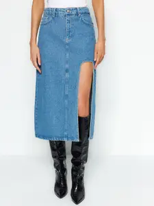 Trendyol Pure Cotton Midi Skirt