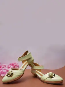 BAESD Girls Tie Knotted Pointed Toe Block Pumps