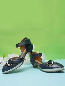 BAESD Girls Textured Kitten Heel Pumps