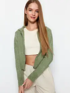 Trendyol Shirt Collar Long Sleeves Cardigan Sweater