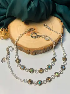 ABDESIGNS Set of 2 Silver Plated Anklet