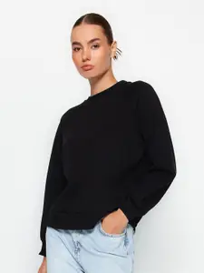 Trendyol Round Neck Cotton Sweatshirt