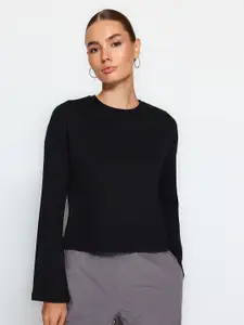 Trendyol Round Neck Bell Sleeves Pure Cotton T-shirt