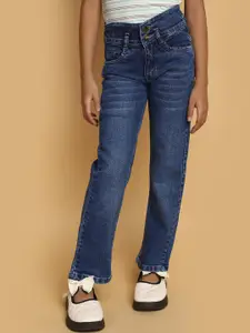 V-Mart Girls Mid-Rise Light Fade Clean Look Cotton Jeans
