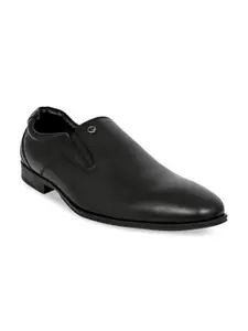 Allen Cooper Men Textured Leather Formal Slip-On Shoes