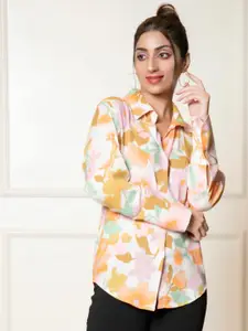 Urban Sundari Classic Floral Printed Cotton Casual Shirt