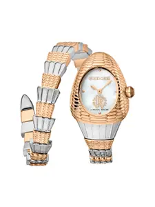 Roberto Cavalli by Franck Muller Women White Dial & Multicoloured Stainless Steel Straps Watch RV1L149M0061