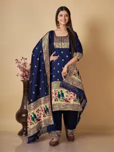 VISHNU WEAVES Woven Design Zari Pure Silk Unstitched Dress Material