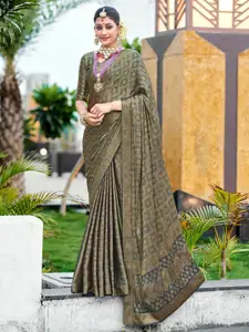 Saree mall Teal Paisley Pure Silk Designer Banarasi Sarees