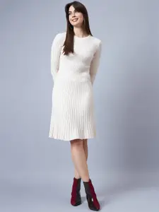 Chemistry Ribbed Woollen A-Line Dress