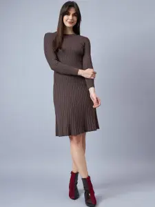 Chemistry Ribbed Woollen A-Line Dress