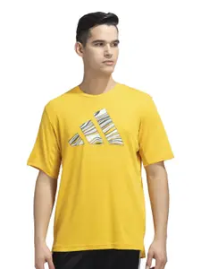 ADIDAS HIIT GF SLO Printed Slim-Fit T-Shirt