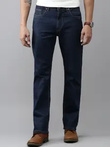 Mast & Harbour Men Blue Bootcut Mid-Rise Stretchable Jeans