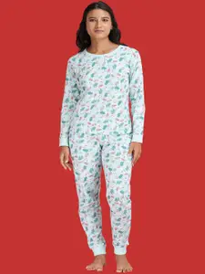mackly Christmas Printed Pure Cotton Night suit