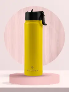 Solara Stainless Steel Vacuum Insulated Water Bottle, Yellow - 650ML