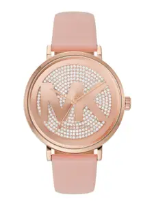Michael Kors Women Embellished Outlet Addyson Analogue Watch MK2957