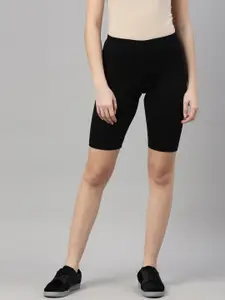 Kryptic Women Black Slim Fit Shorts