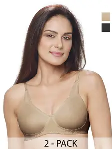 Lovable Pack Of 2 Full Coverage Seamless Cotton Everyday Bra With All Day Comfort