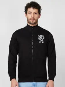 SPYKAR Typography Printed Front Open Sweatshirt