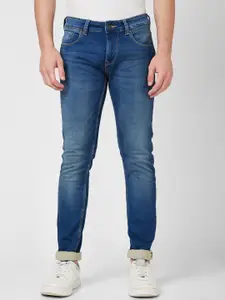 SPYKAR Men Slim Fit Low-Rise Heavy Fade Cotton Jeans