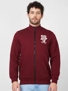 SPYKAR High Neck Front Open Sweatshirt